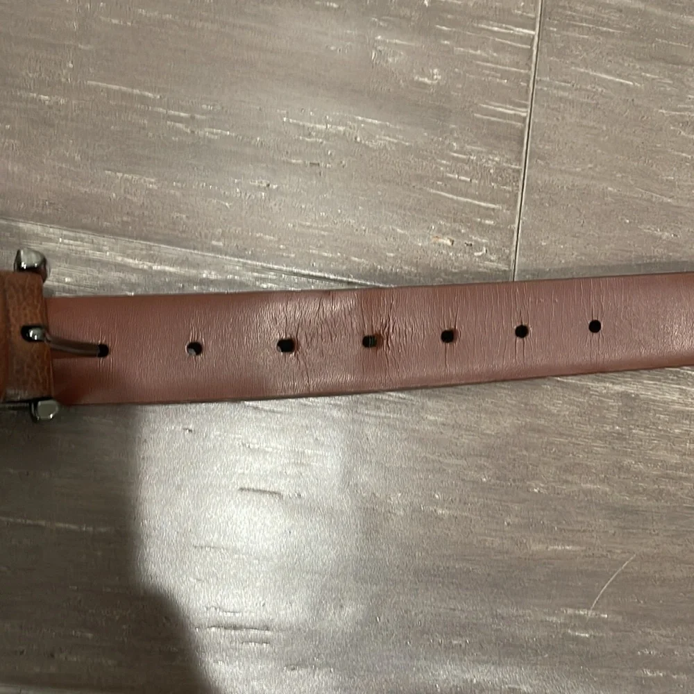 Men’s Original Penguin classic work office leather belt brown. Size 36